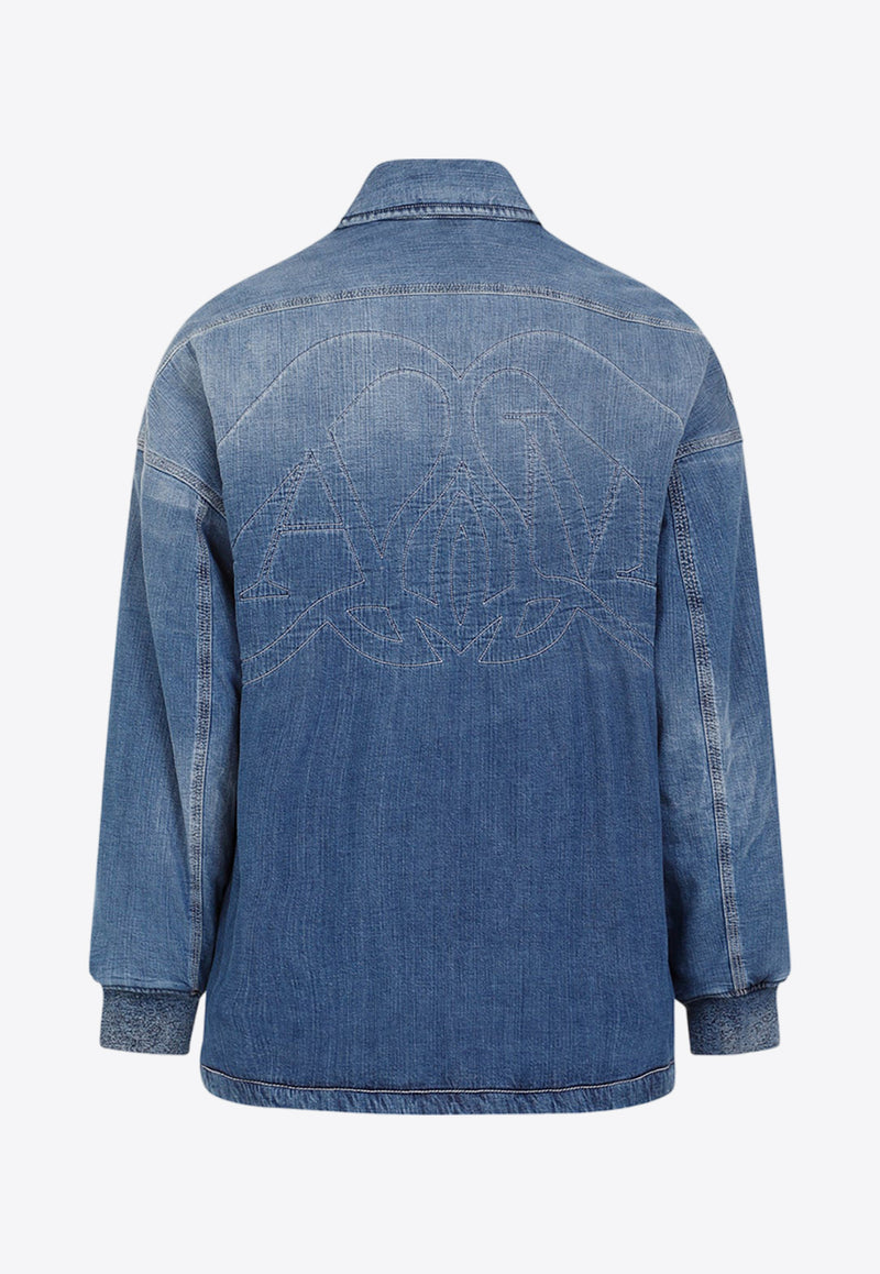 Logo-Embroidered Denim Shirt