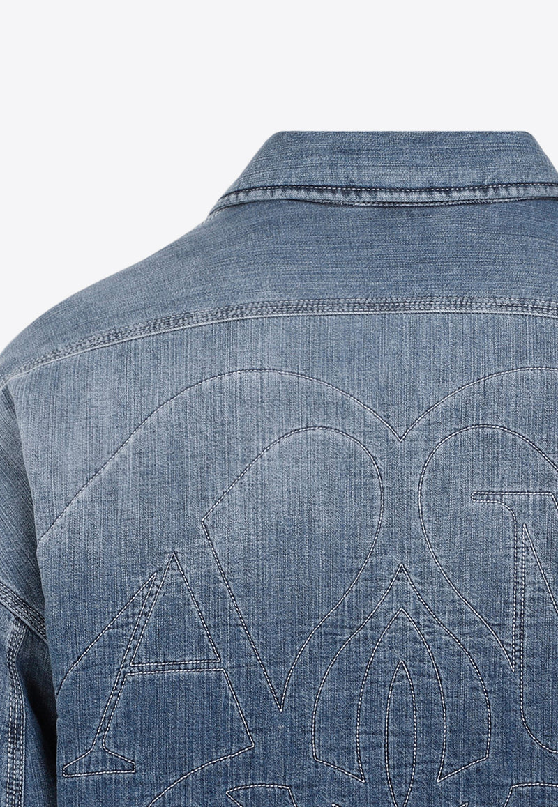 Logo-Embroidered Denim Shirt