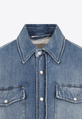 Logo-Embroidered Denim Shirt