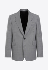 Single-Breasted Houndstooth Blazer