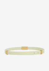 Bottega Veneta Point Lock Calf Leather Belt 41826697183413 685802.V12J1 9412 LEMON WASHED GOLD