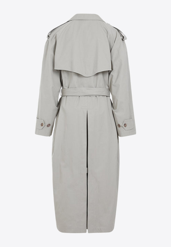 Double-Breasted Belted Trench Coat