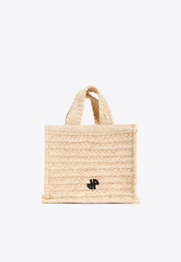 Small JP Raffia Tote Bag