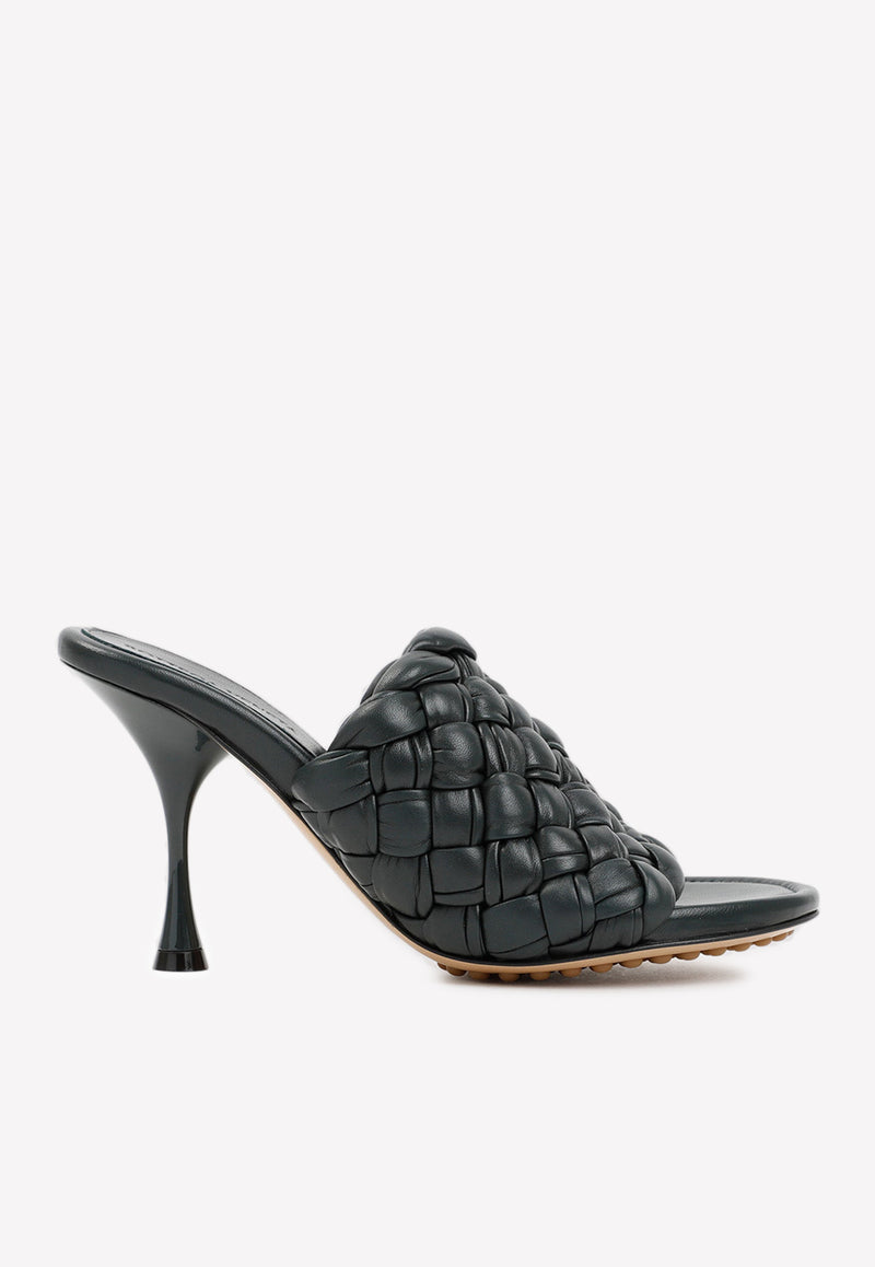 Bottega Veneta Dot Weave 90 Mules in Intreccio Leather 42366781030581 708882.V28N0 4615 INKWELL