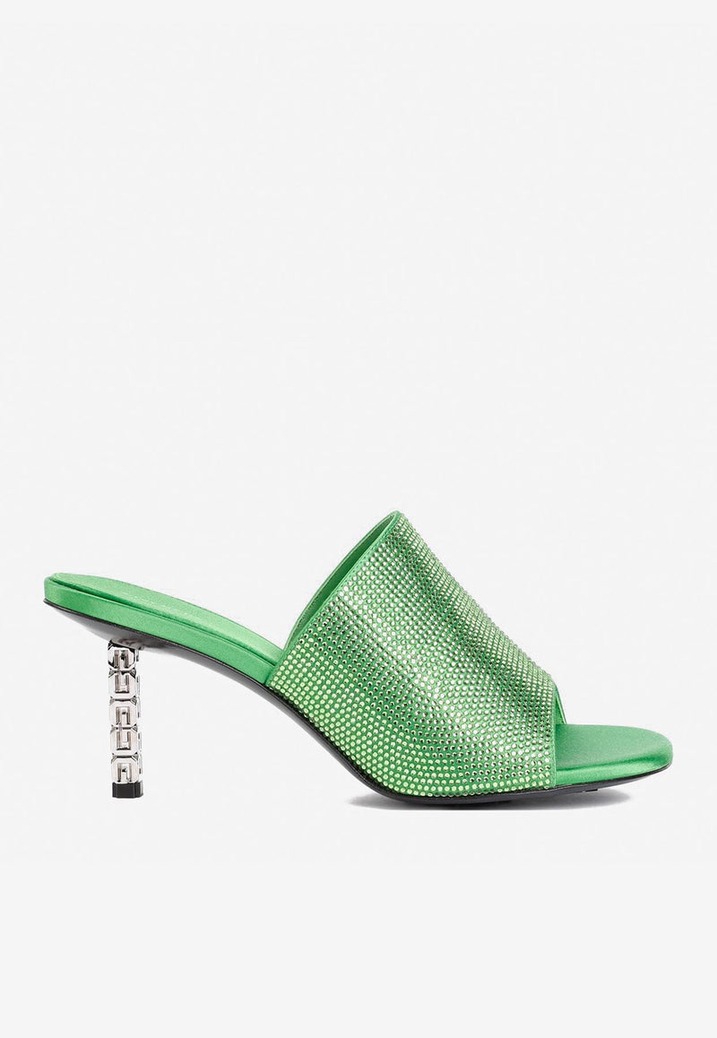 G Cube 70 Studded Satin Mules