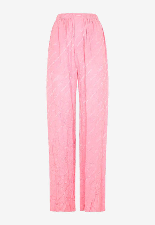 All-Over Logo Wide-Leg Pants