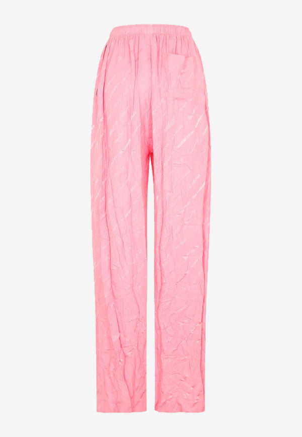 All-Over Logo Wide-Leg Pants