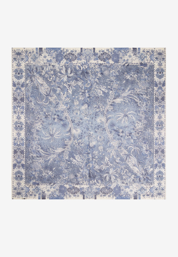 Etro Paisley Print Cashmere Scarf 10010-4481 0200 Blue