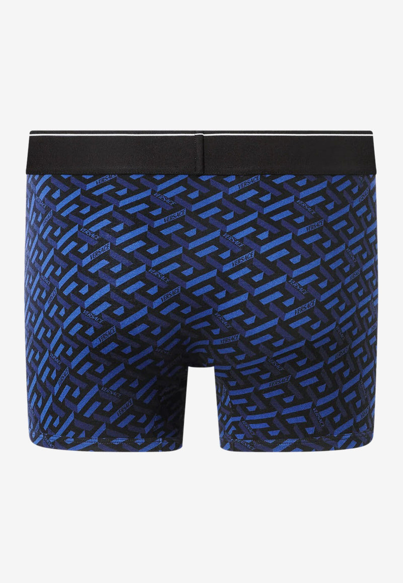 Versace La Greca Jacquard Trunks Blue 1001384 1A01879 5U180