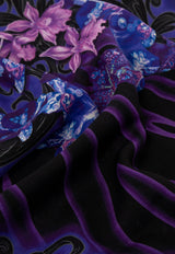 Versace Orchid Barocco Print Scarf 1001599 1A07488 5BA60 Multicolor