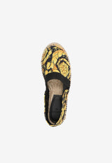 Versace Kids Girls Barocco Print Espadrilles Yellow 1003527 1A02457 5B000