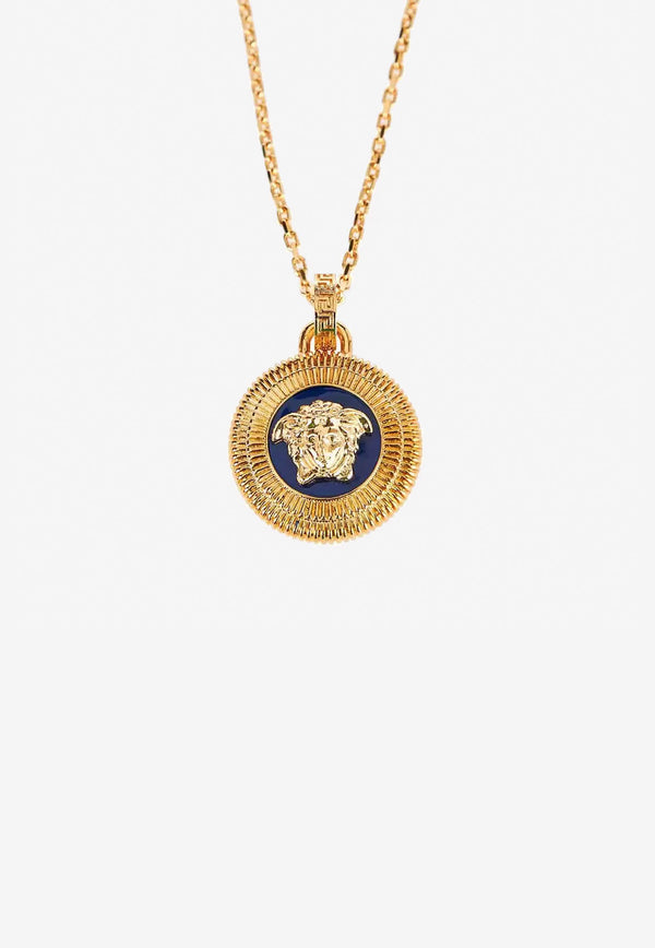 Versace Medusa Biggie Necklace Blue 1004595 1A00638 4J570