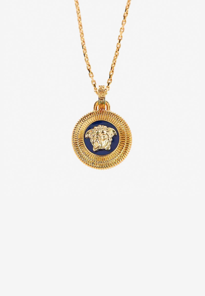 Versace Medusa Biggie Necklace Blue 1004595 1A00638 4J570