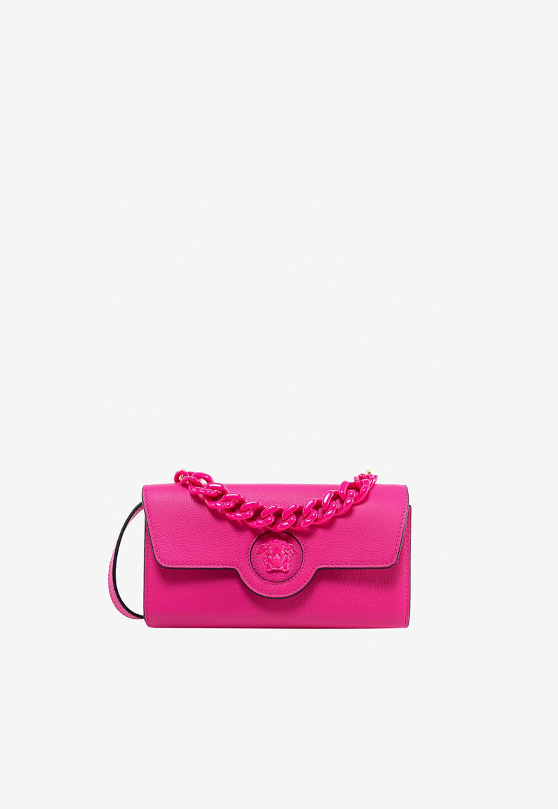 Versace La Medusa Leather Chain Crossbody Bag Pink 1006107 DVIT2T 1P66V