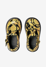 Versace Kids Baby Girls Barocco Print Sandals Yellow 1006417 1A00141 5B00V