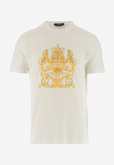 Versace Graphic Print Crewneck T-shirt White 1006430 1A04137 1W010