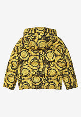 Versace Kids Boys Barocco Puffer Jacket Yellow 1006767 1A04761 5B000