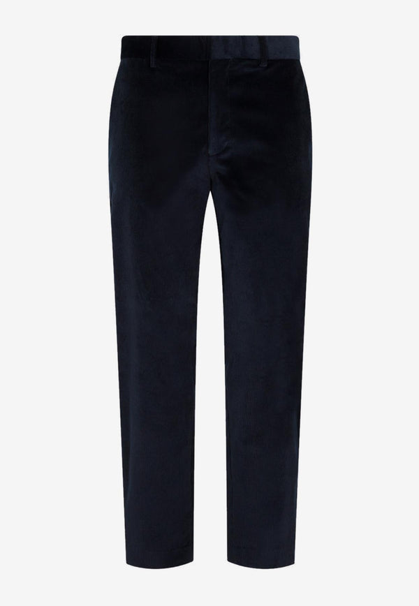 Slim-Leg Velvet Pants