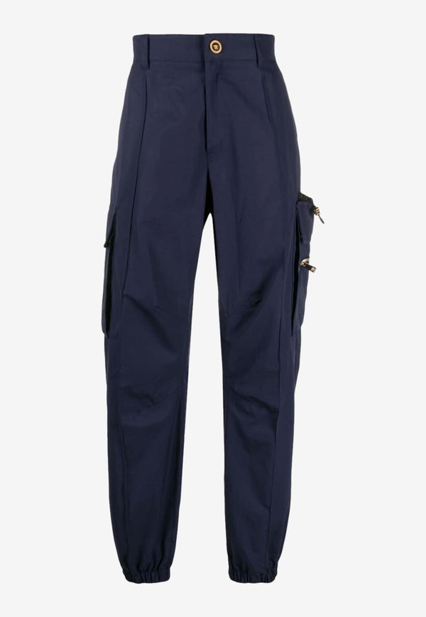 Versace Medusa La Greca Cargo Pants 1007456 1A05280 1UE40 Blue