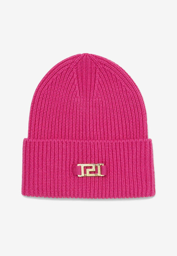 Greca Wool Ribbed Beanie Pink 1007514 1A05371 1PK30