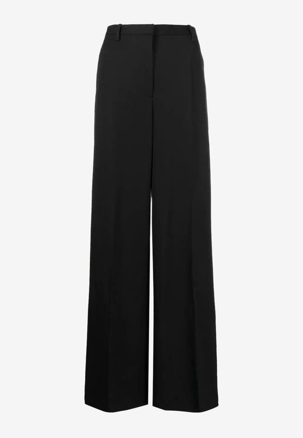 Versace Wide-Leg Wool Pants 1008222 1A05161 1B000 Black