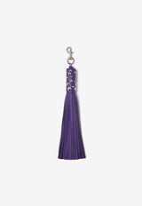 Versace Studded Fringed Keychain 1009816 1A07090 1LD2P Purple