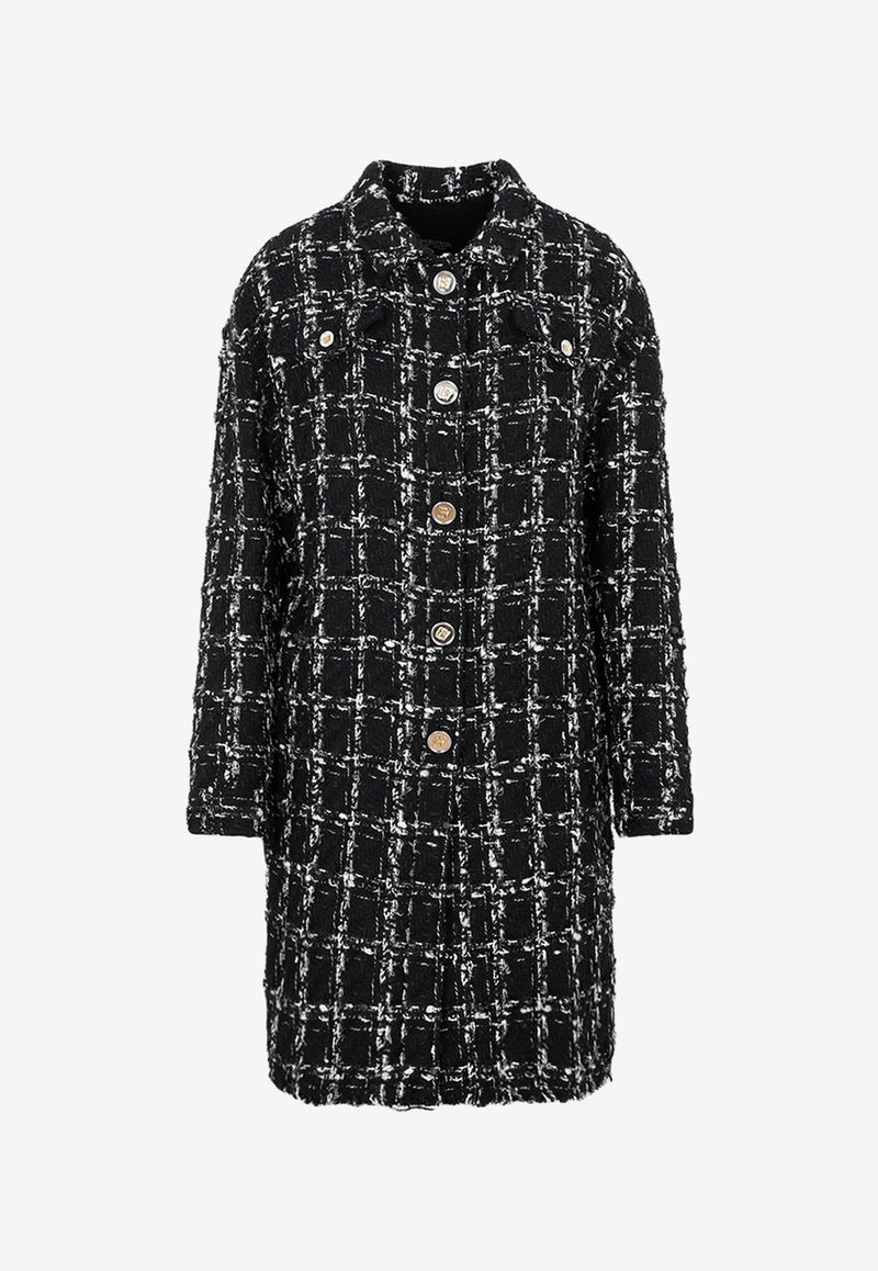 Checked Bouclé Coat