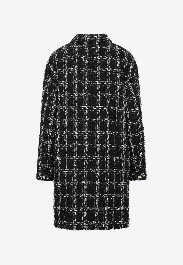 Checked Bouclé Coat