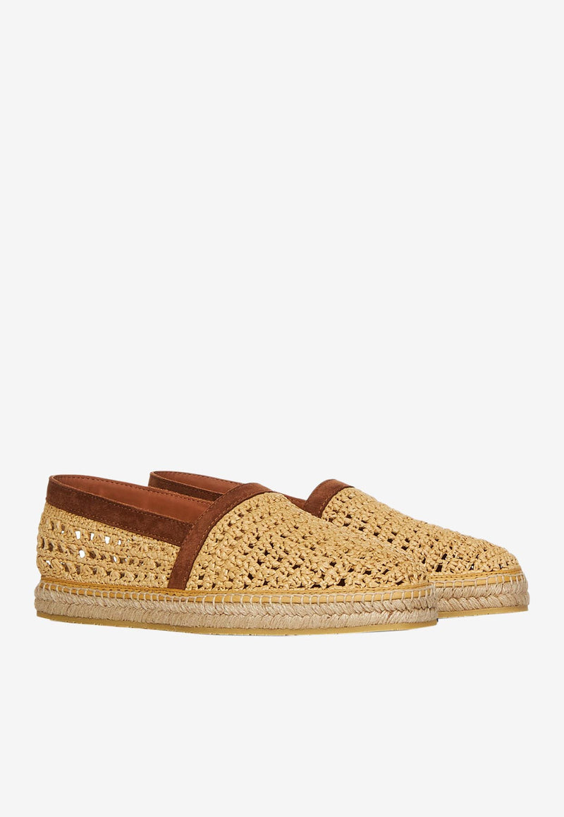 Etro Woven Raffia Espadrilles Beige 11350-7844 0800