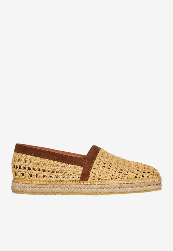 Etro Woven Raffia Espadrilles Beige 11350-7844 0800