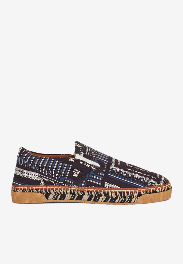 Etro Bandana-Print Espadrilles Navy 11387-3840 0200