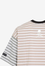 Paneled Striped Crewneck T-shirt