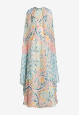 Etro Lucky Clover Maxi Dress in Silk Multicolor 12363-4509 0260