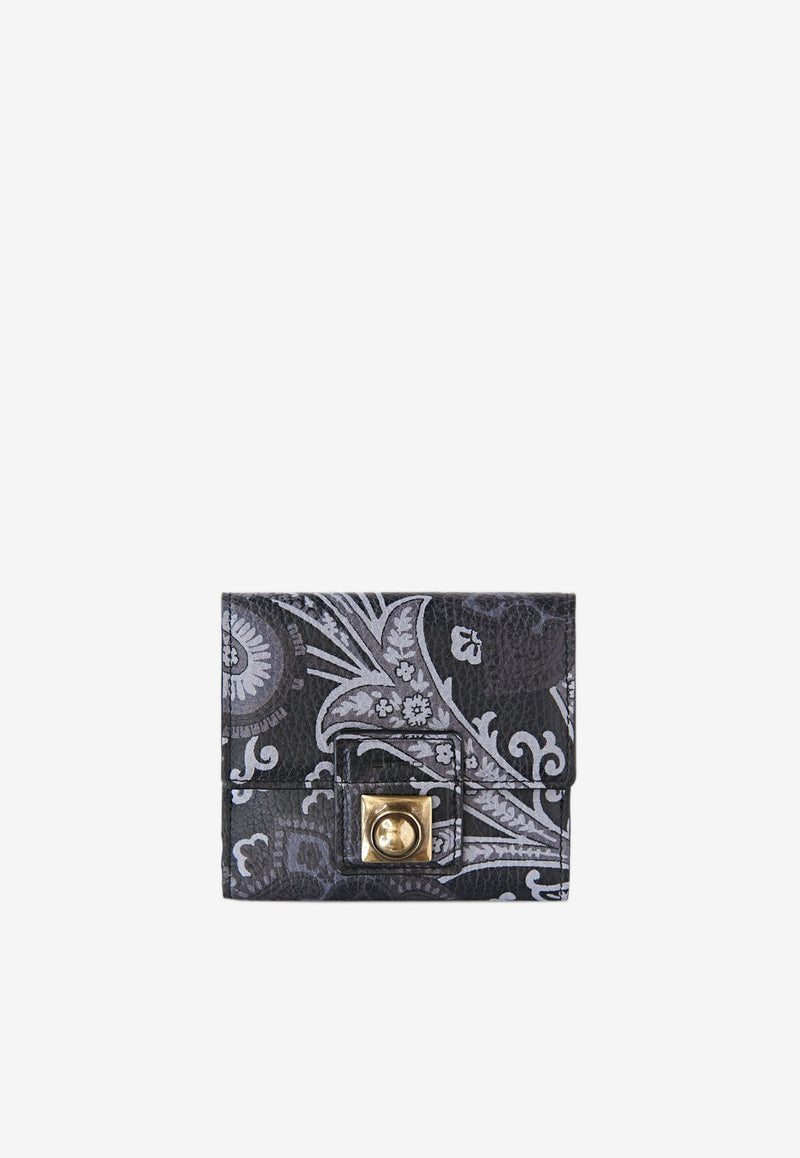 Etro Crown Me Paisley Print Purse 12463-2852 0001 Black