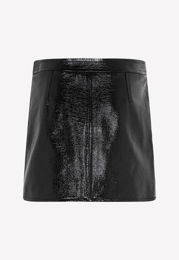 Logo Vinyl Mini Skirt