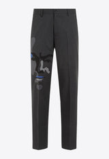 Face Pinstriped Tailored Pants