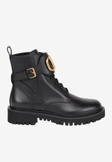 Valentino Black Vlogo Signature Boots In Calfskin WW2S0Q03BEK0NO