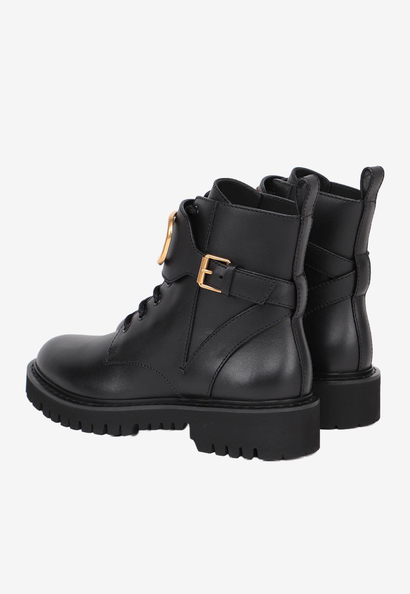 Valentino Black Vlogo Signature Boots In Calfskin WW2S0Q03BEK0NO