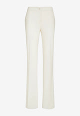 Etro High-Waist Jacquard Wool Pants 13191-0531 0990 Ivory