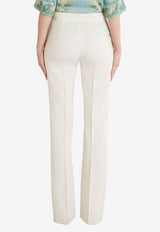 Etro High-Waist Jacquard Wool Pants 13191-0531 0990 Ivory