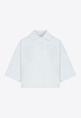 Cropped Short-Sleeved Polo T-shirt