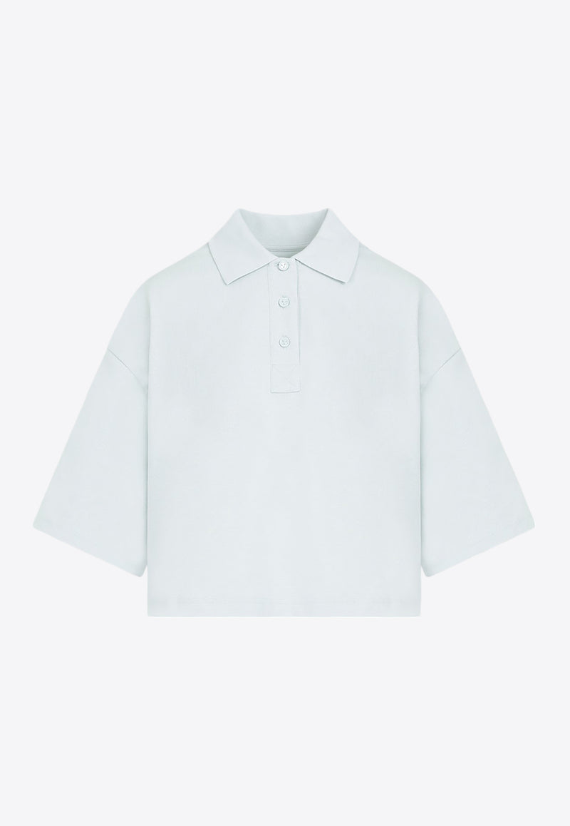 Cropped Short-Sleeved Polo T-shirt