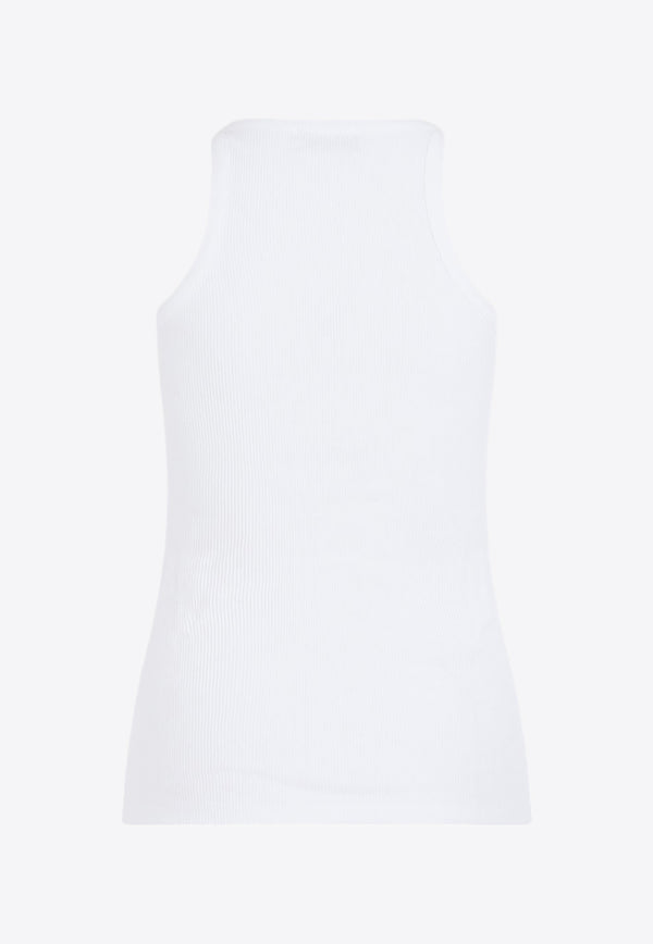 Logo Appliqué Ribbed Tank Top