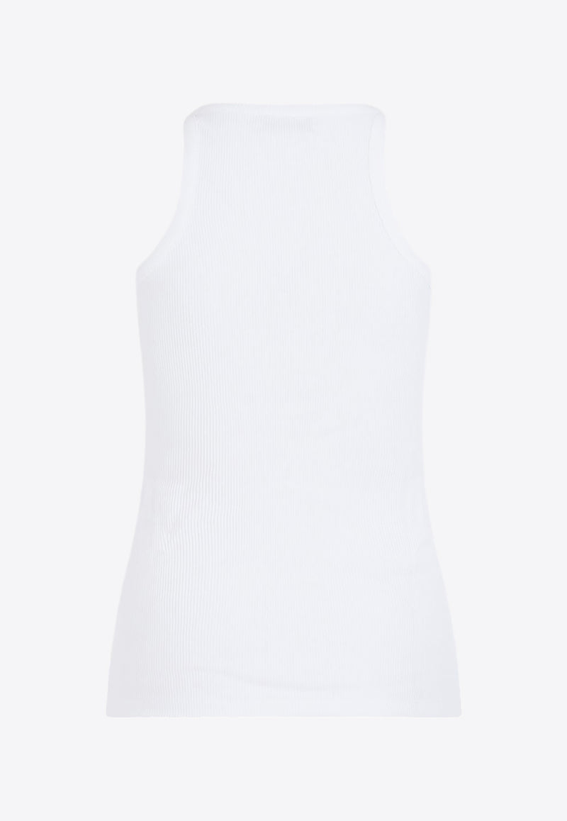 Logo Appliqué Ribbed Tank Top