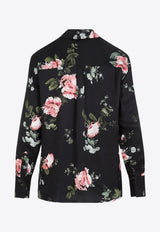 Floral Print Long-Sleeved Shirt