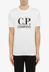 C.P. Company Logo Print Short-Sleeved T-shirt 14CMTS189A005100W/M_CPCOM-103 White