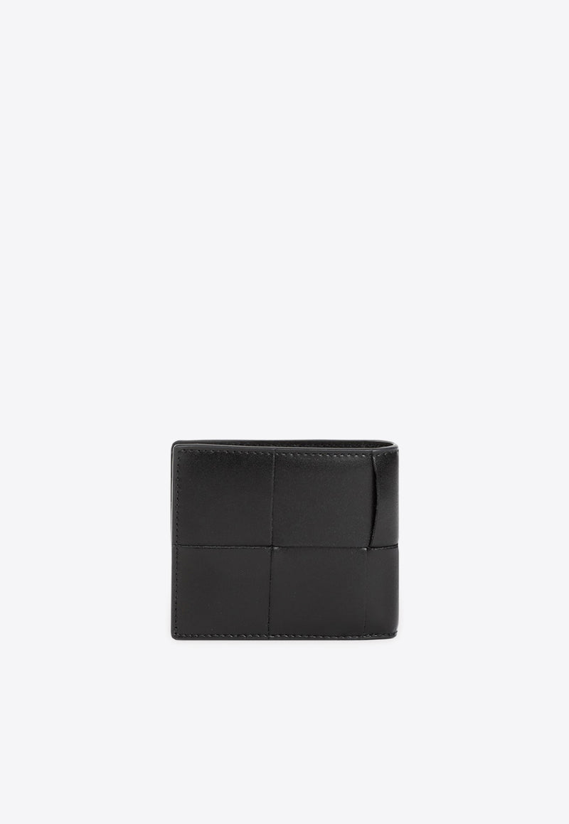 Cassette Bi-Fold Wallet in Intreccio Leather