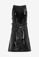 Slash Buckle Vinyl Mini Dress