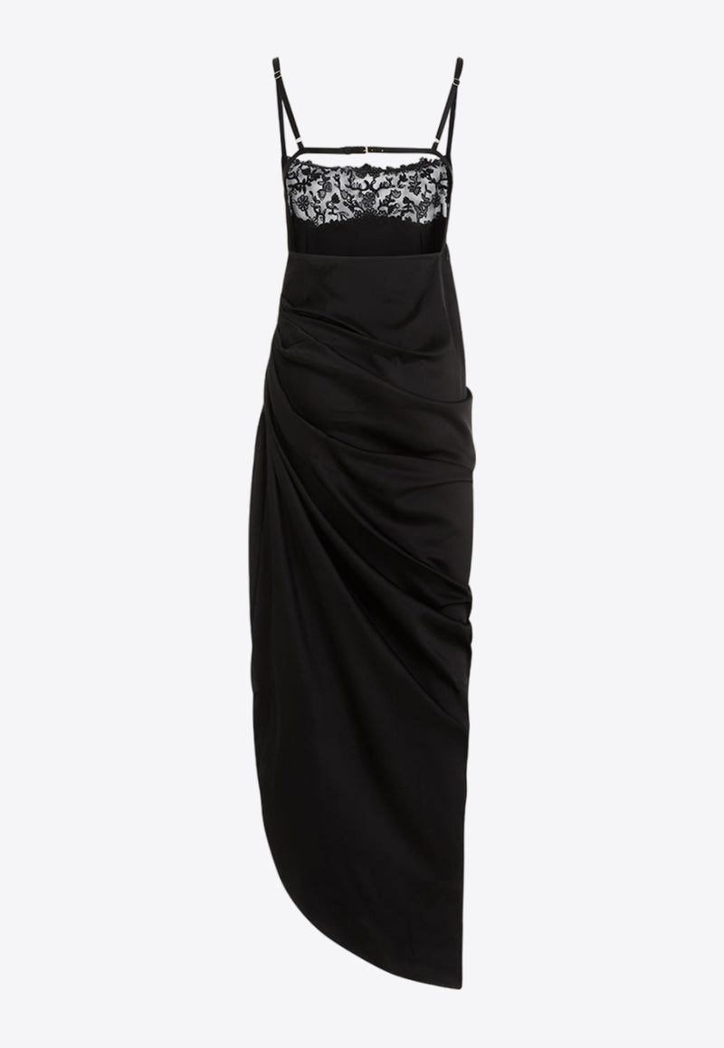 Brodee Asymmetric Lingerie Maxi Dress