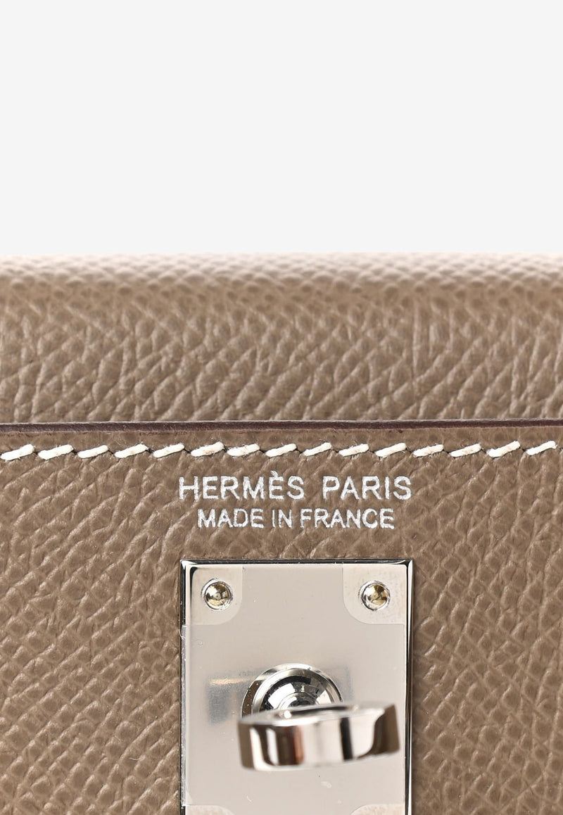 Hermès Mini Kelly Sellier 20 Top Handle Bag in Etoupe Epsom Leather with Palladium Hardware Etoupe 1648751724